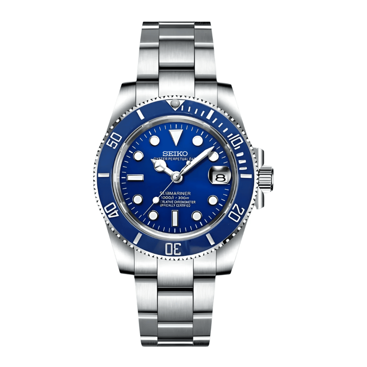 SEIKO MOD SUBMARINER • BLEU