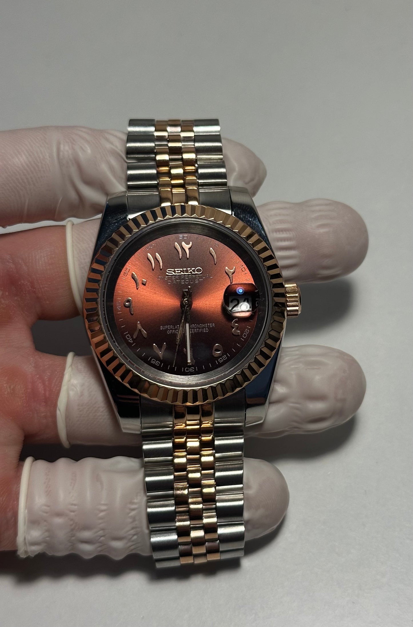 SEIKO MOD DATEJUST • CHOCOLAT