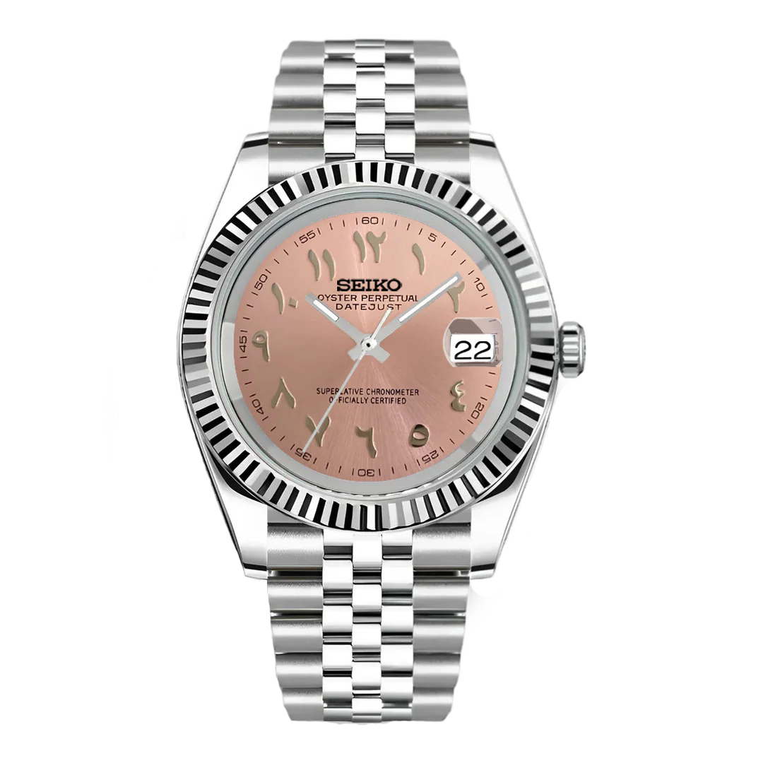 SEIKO MOD ARABIC DIAL DATEJUST • ROSE